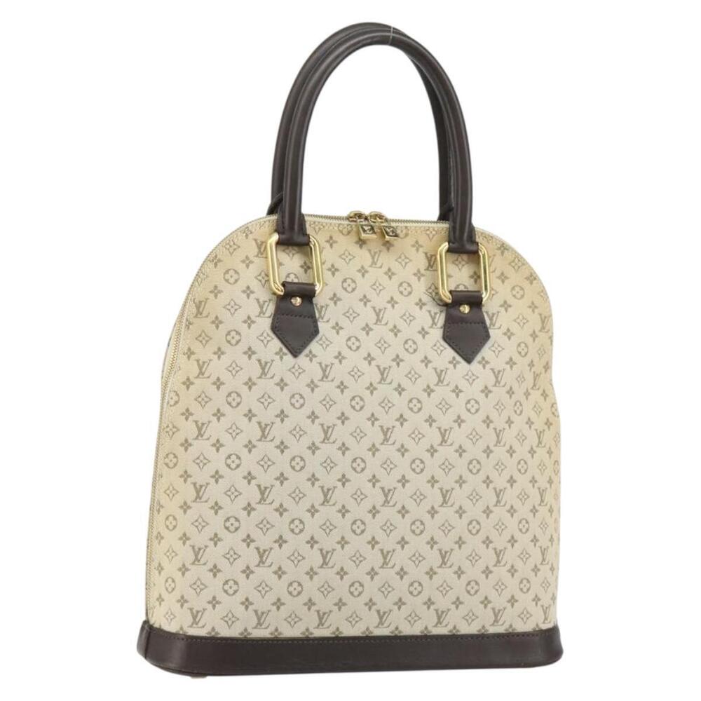 LOUIS VUITTON Monogram Mini Alma Haut Hand Bag Khaki M92203 LV Auth th6528